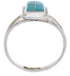 Sterling Silver Turquoise Inlay Ring Size 4-1/2 EX43048